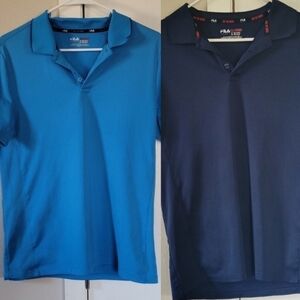 Set of Two Fila Sport Golf Peformance Men's Polo Shirts Size Small